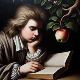 the discovery of gravity, oil painting generated by DALL·E 2